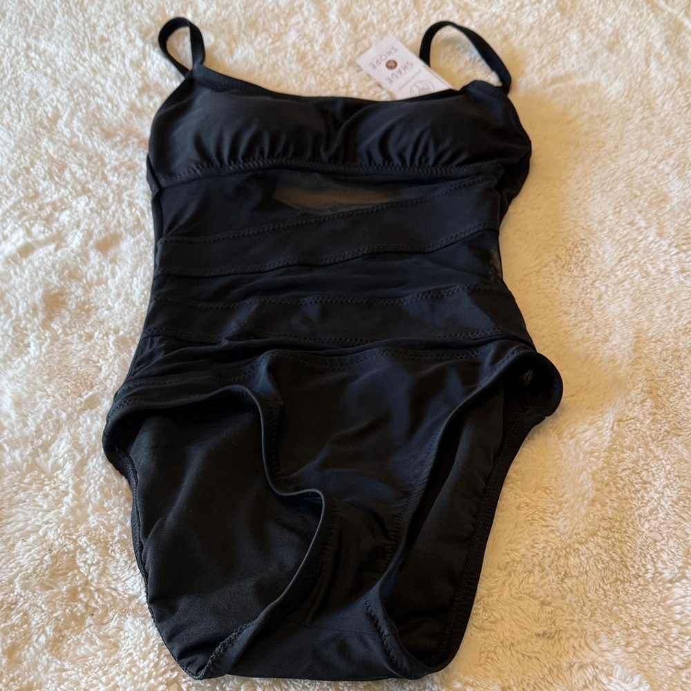 NWT Shade & Shore Elegant Black Swimsuit